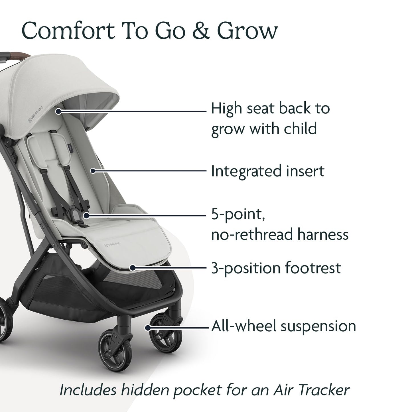 UPPAbaby Minu V3 Stroller – Savannah Pearl Gray