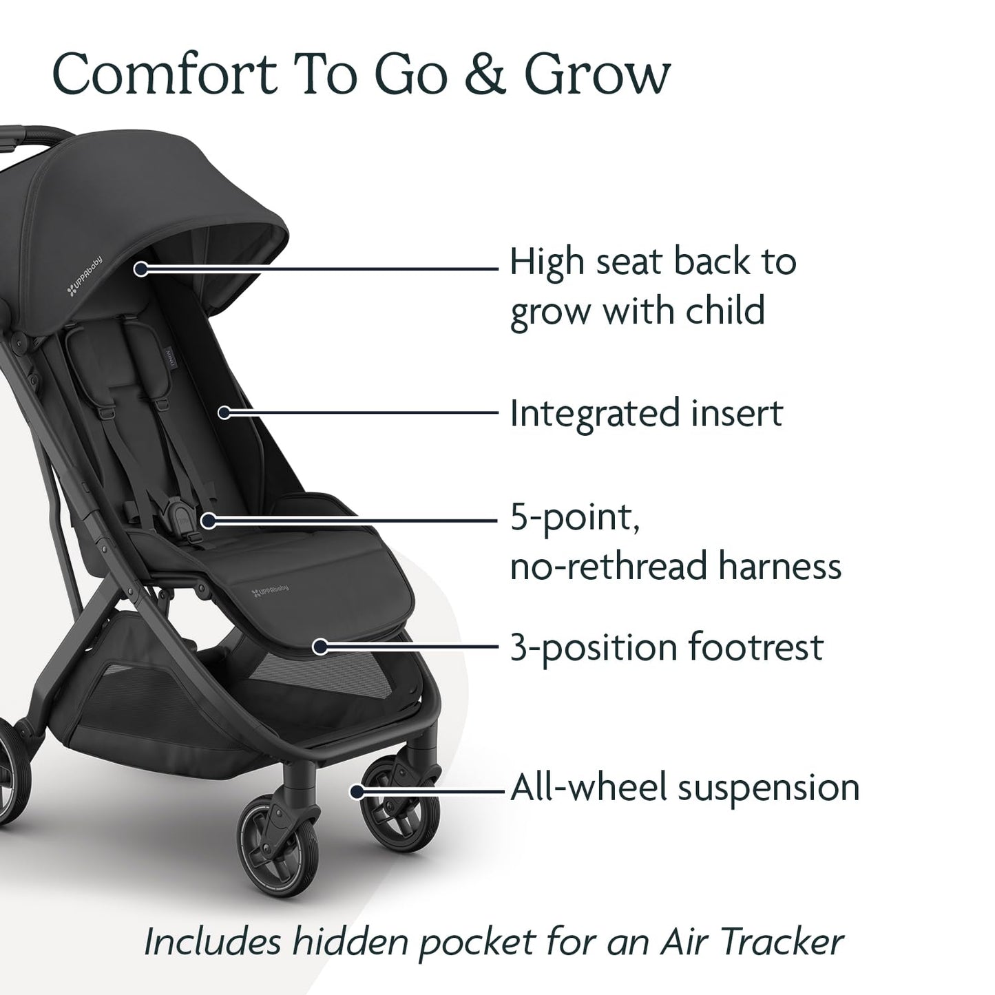 UPPAbaby Minu V3 Stroller – Savannah Pearl Gray