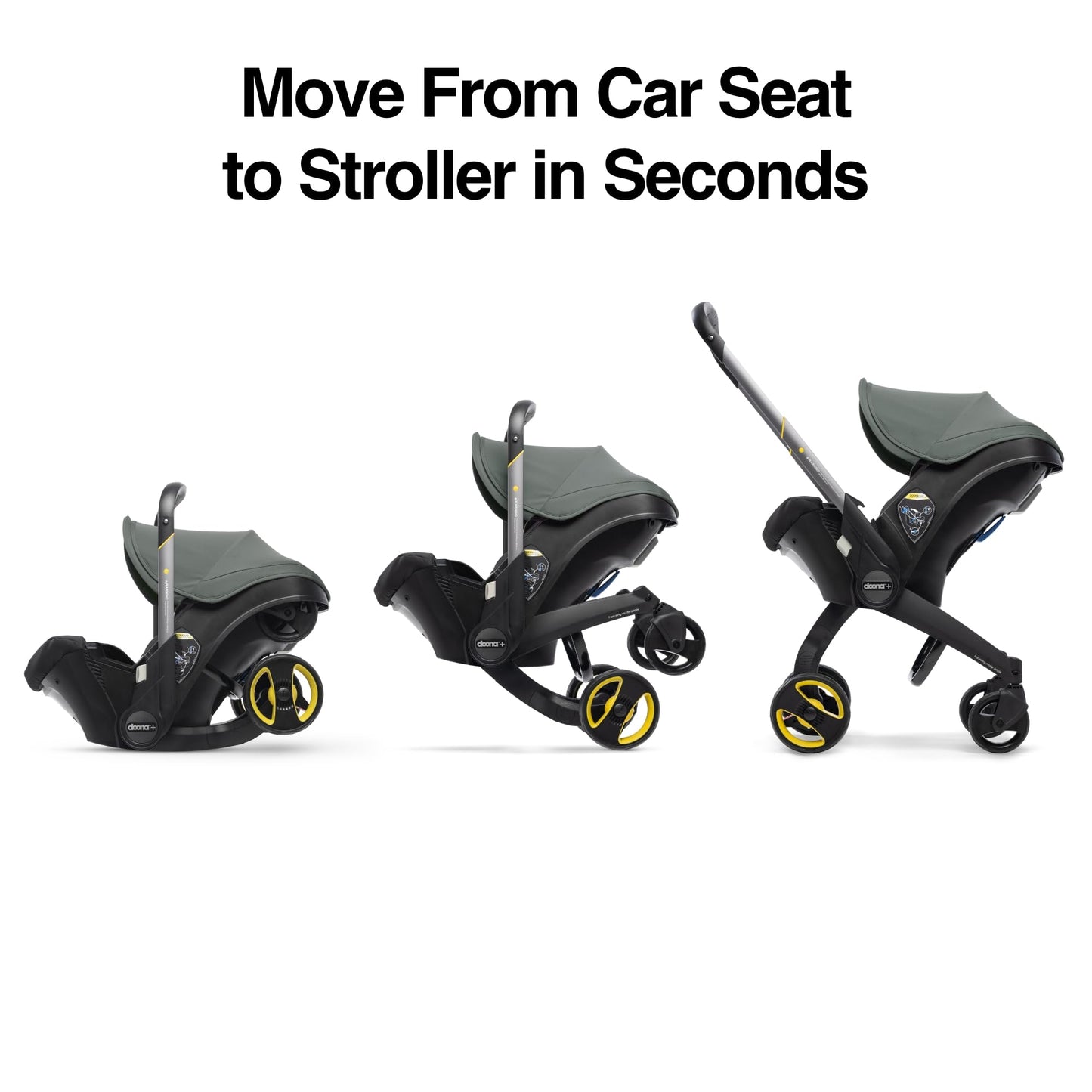 Doona Car Seat & Stroller, Nitro Black - All-in-One Travel System