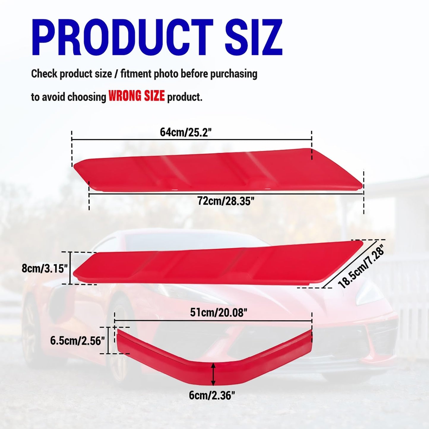 Dry Bay Vent Blocks and Rear Window Spoiler,Rear Hatch Hood Car