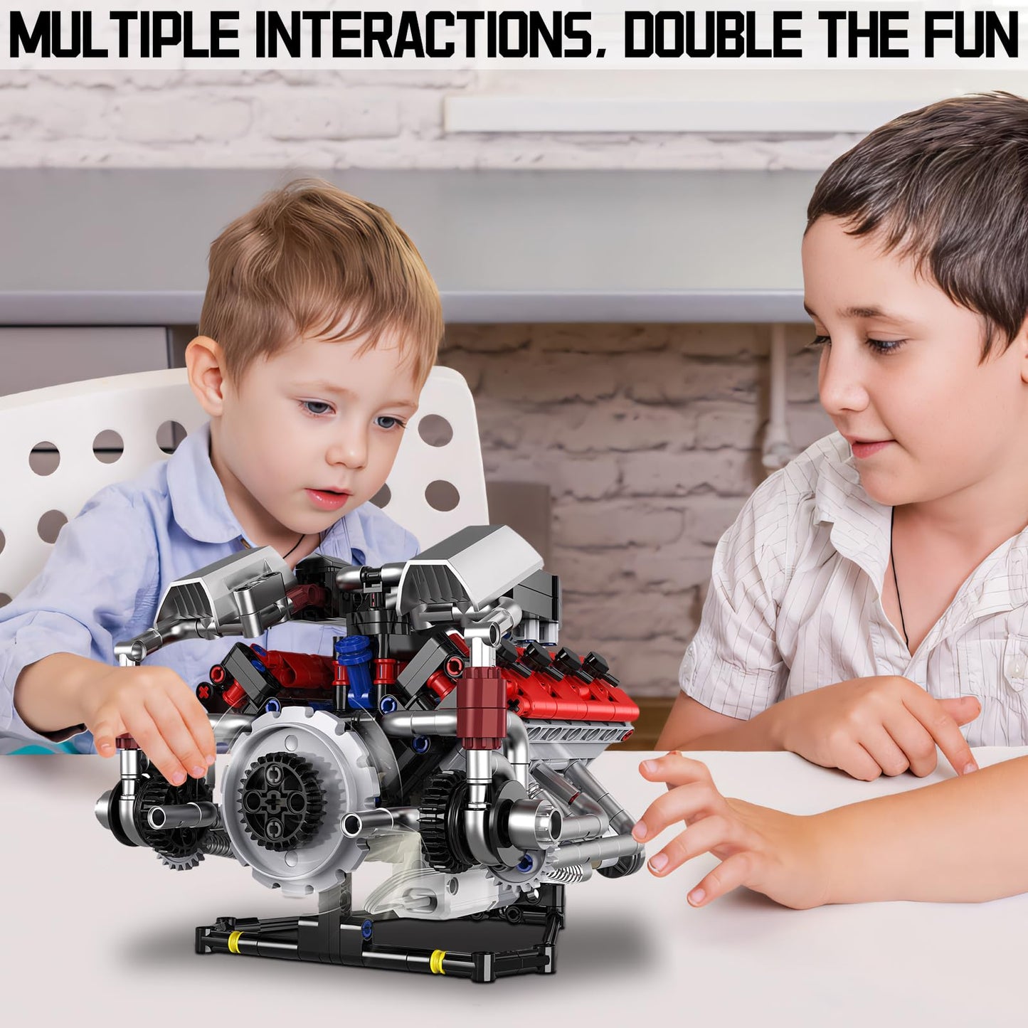 V8 Engine STEM Toy – Sound & Moving Pistons