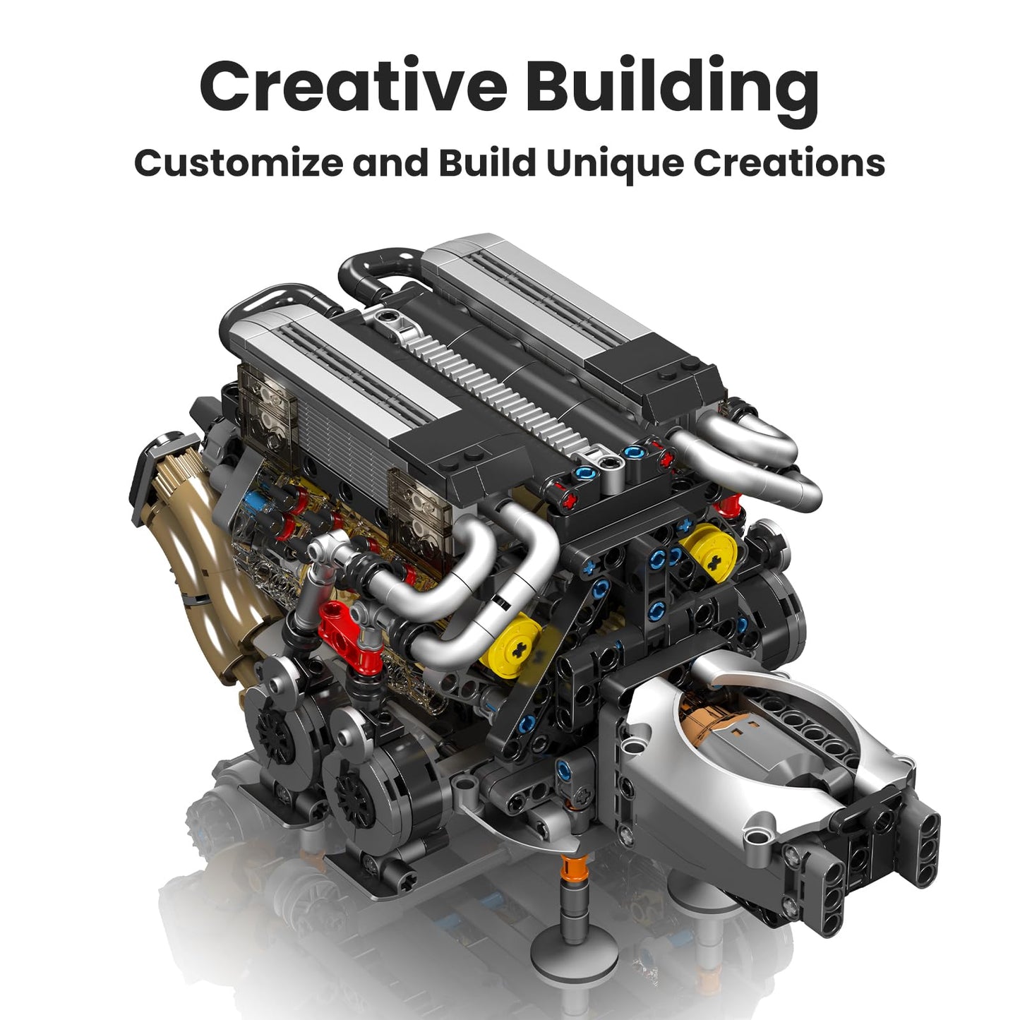 Mould King V8 Engine Model Kit – 2718PCS STEM DIY