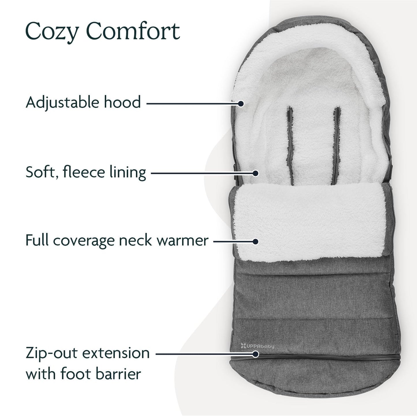 UPPAbaby CozyGanoosh Footmuff – Callum Stone Blue