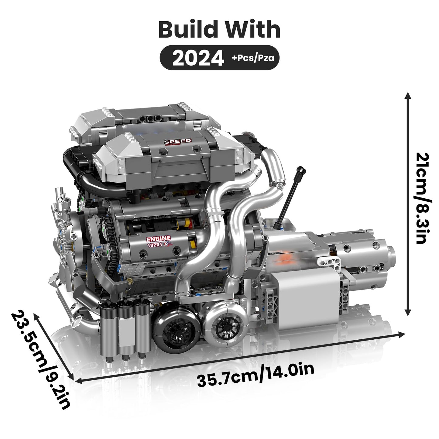 Mould King V8 Engine Model Kit – 2718PCS STEM DIY