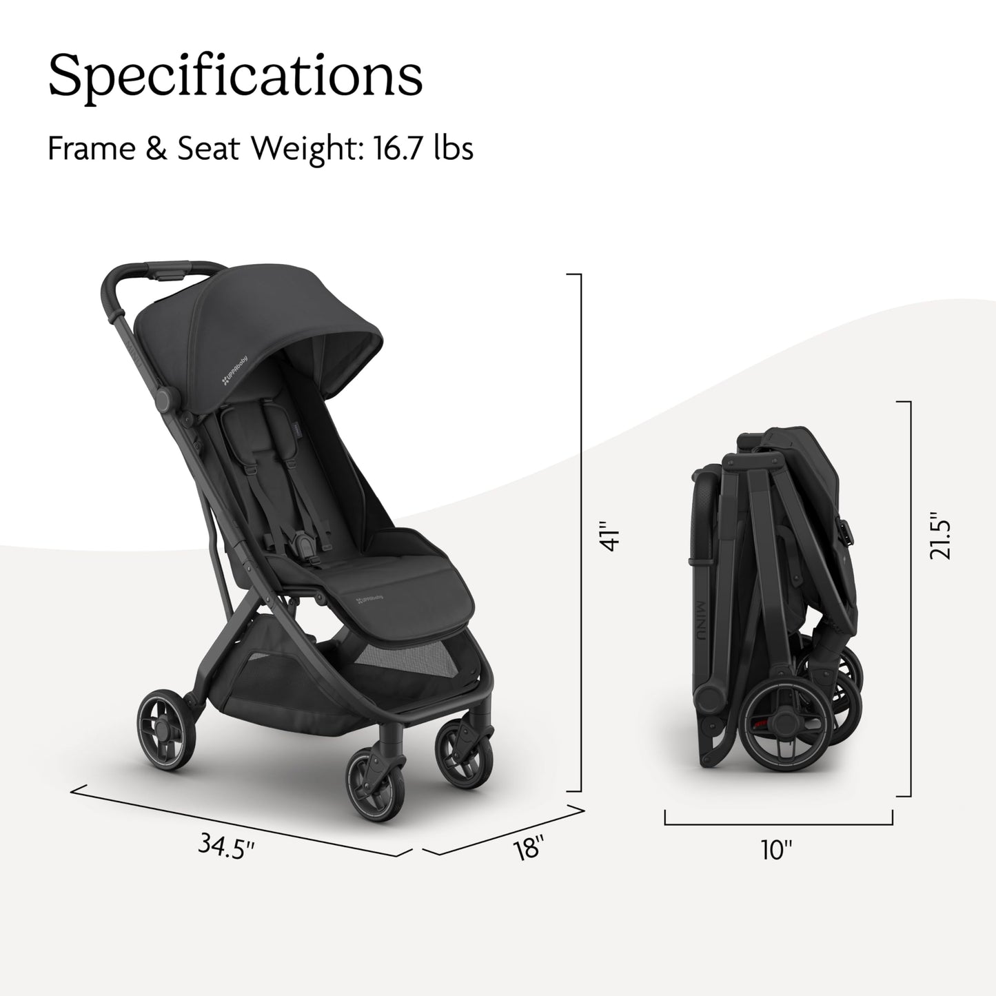 UPPAbaby Minu V3 Stroller – Savannah Pearl Gray