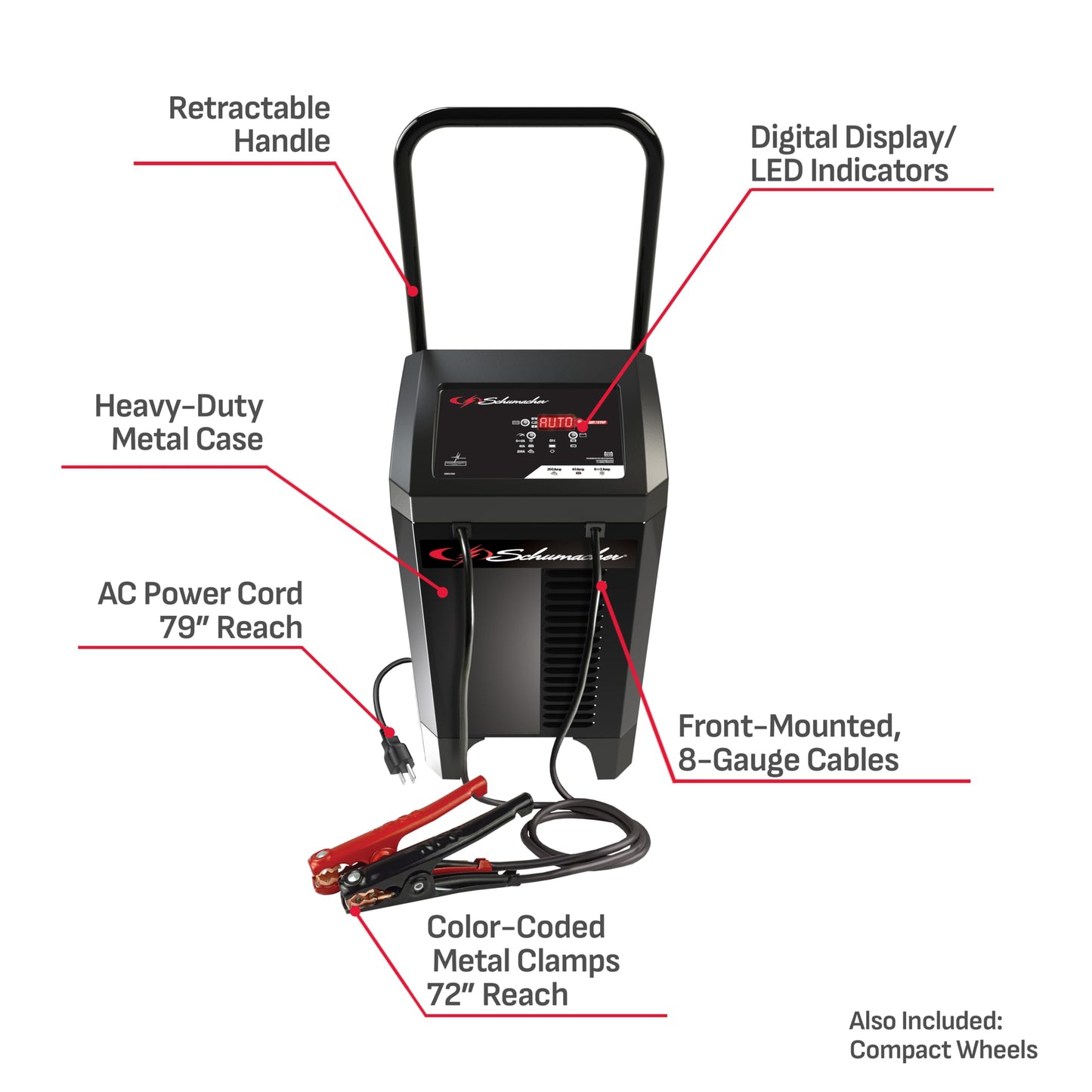 Schumacher Electric Wheeled Battery Charger and Engine Starter