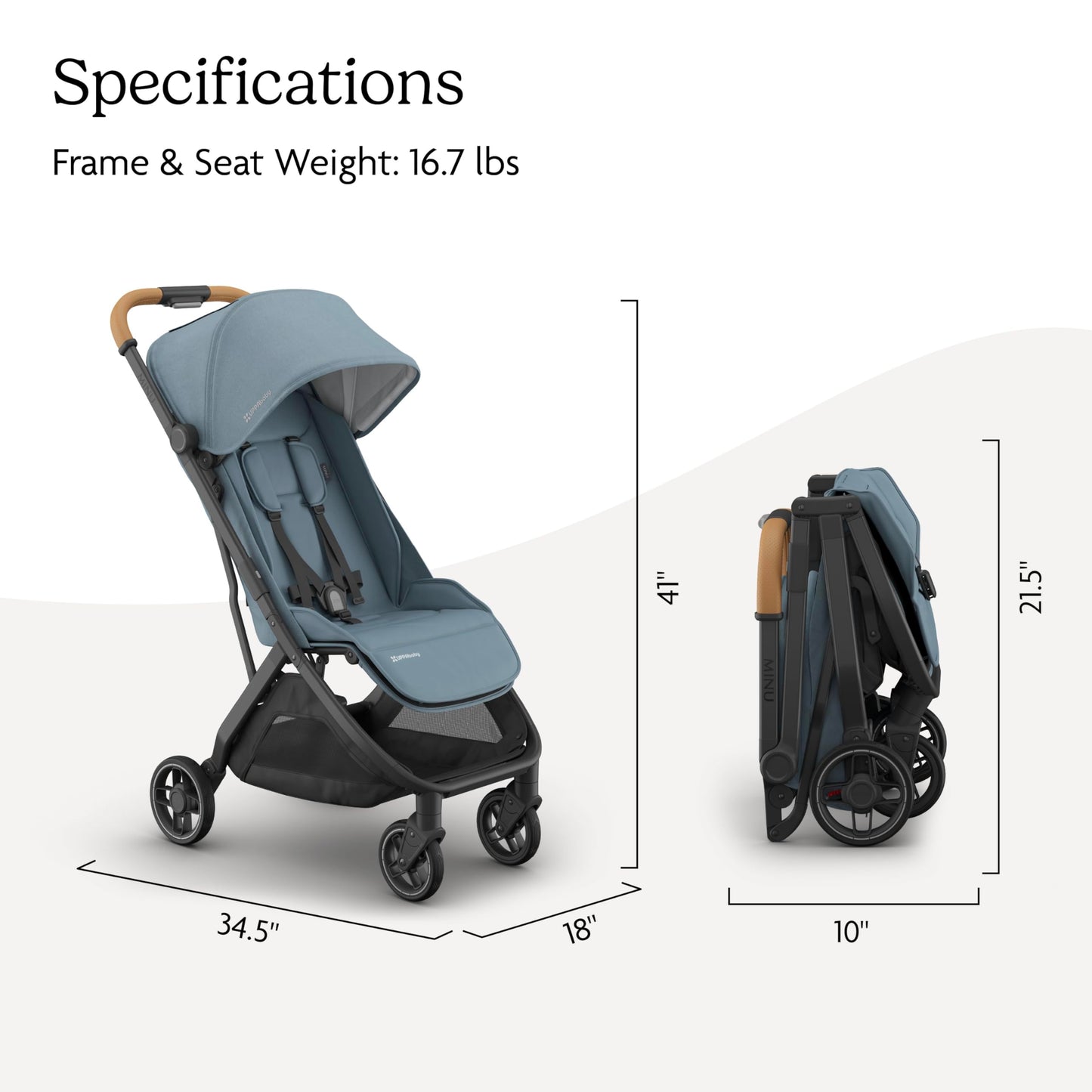 UPPAbaby Minu V3 Stroller – Savannah Pearl Gray