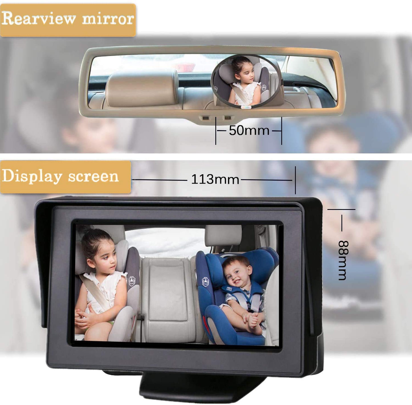 Itomoro Dual Baby Car Camera – 5” 1080P