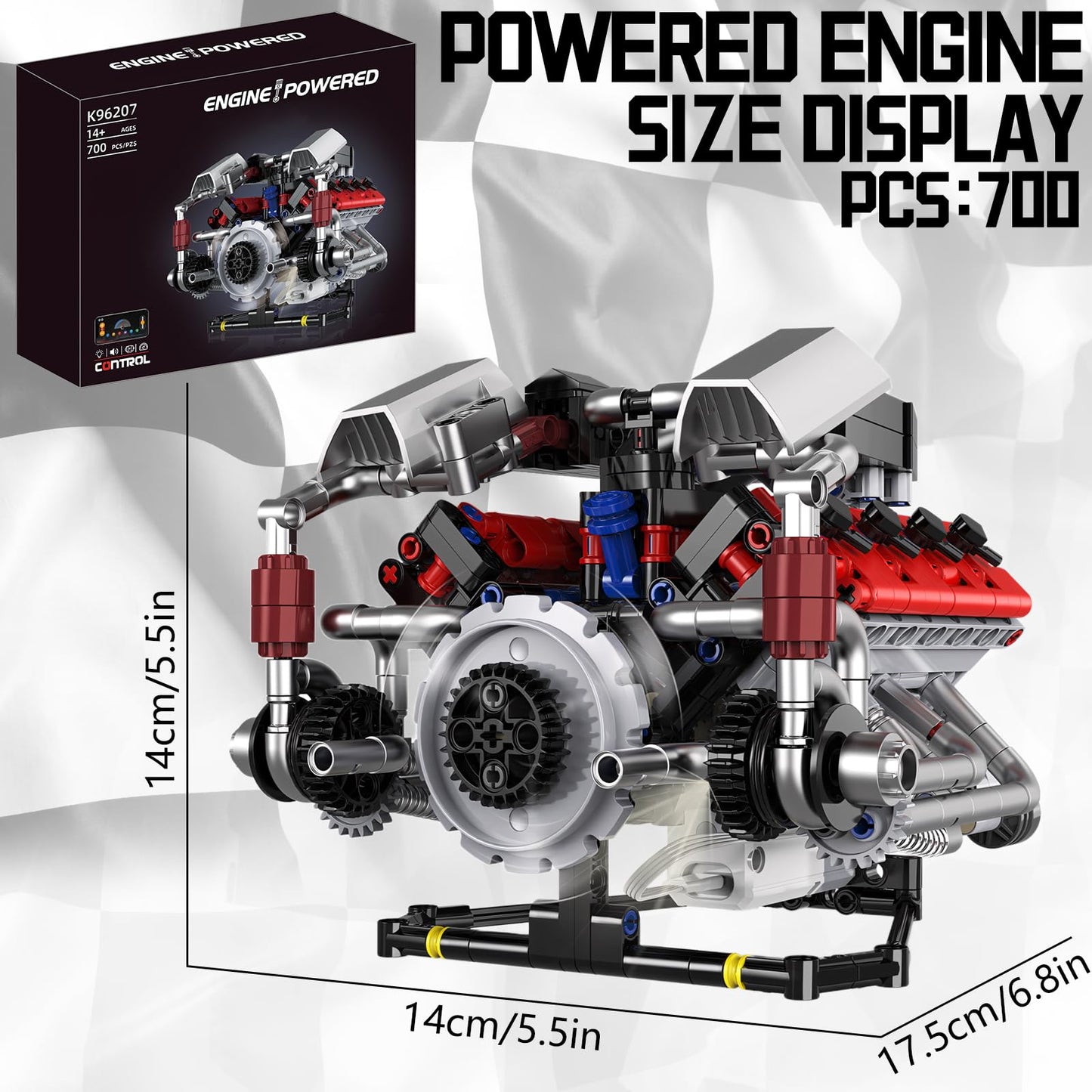 V8 Engine STEM Toy – Sound & Moving Pistons