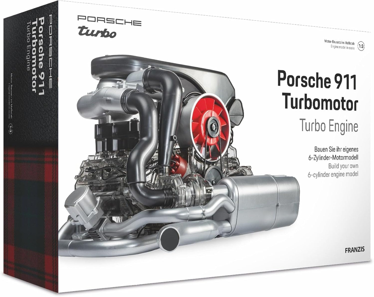 Porsche 911 Turbo Model Engine Kit 1:3 Scale with Collector's Book