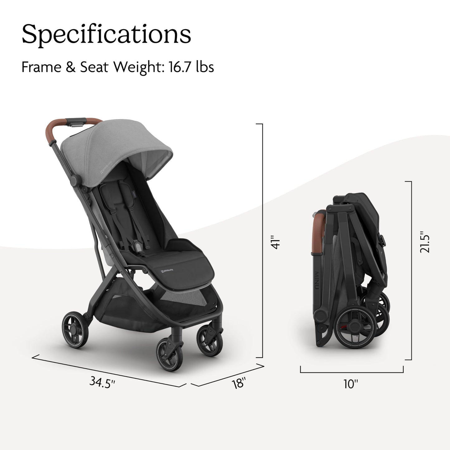 UPPAbaby Minu V3 Stroller – Savannah Pearl Gray