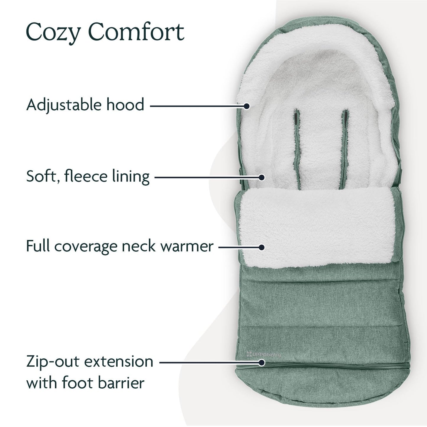UPPAbaby CozyGanoosh Footmuff – Callum Stone Blue