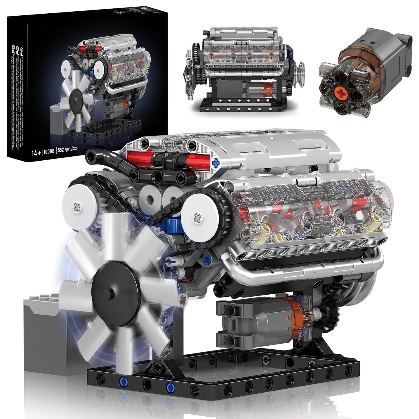 Mini V8 Engine DIY Kit – 487PCS