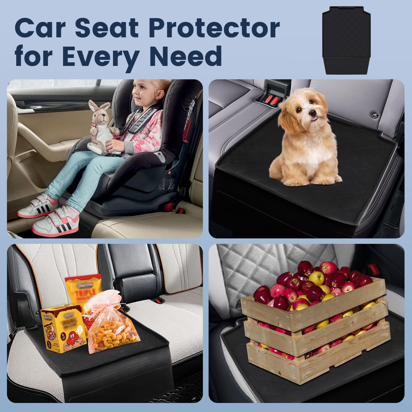 Kids Car Seat Protectors – 2pcs Black