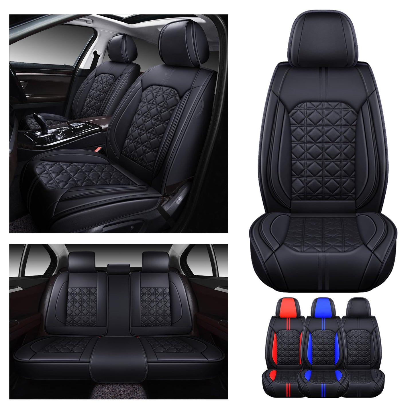 OASIS AUTO Waterproof Leather Seat Covers – Coffee