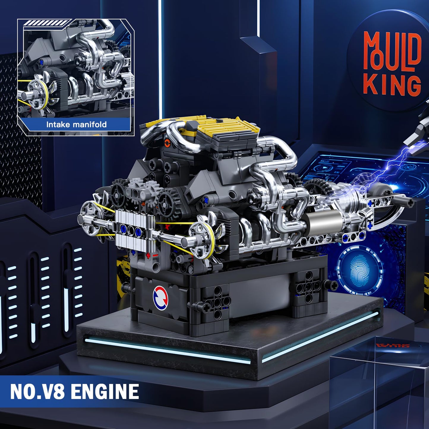 Mould King V8 Engine Model Kit – 2718PCS STEM DIY