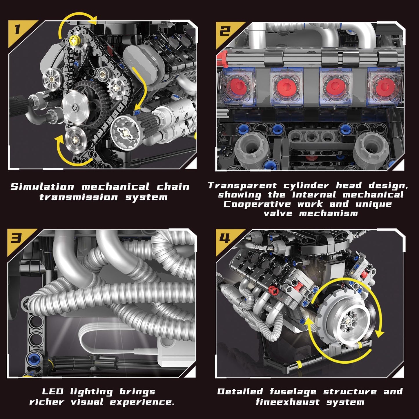 V8 Engine STEM Toy – Sound & Moving Pistons