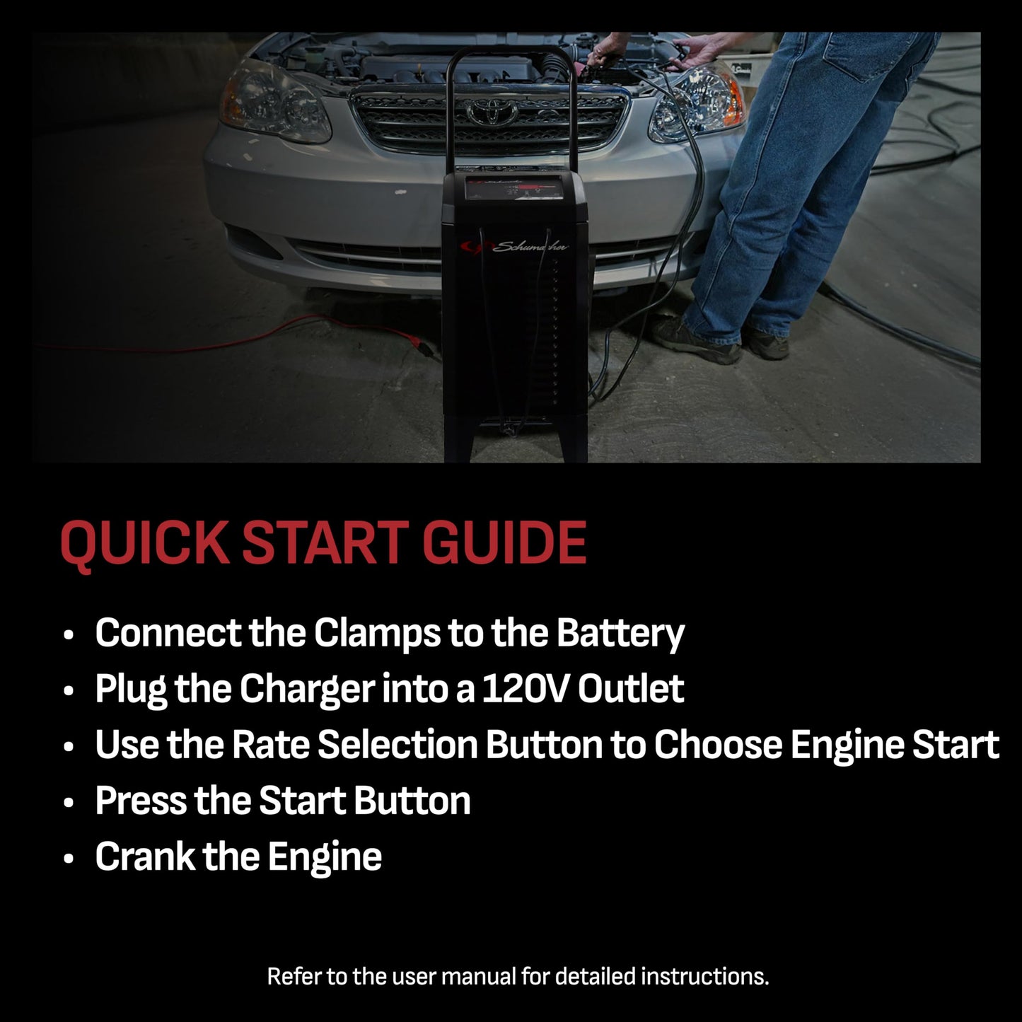 Schumacher Electric Wheeled Battery Charger and Engine Starter