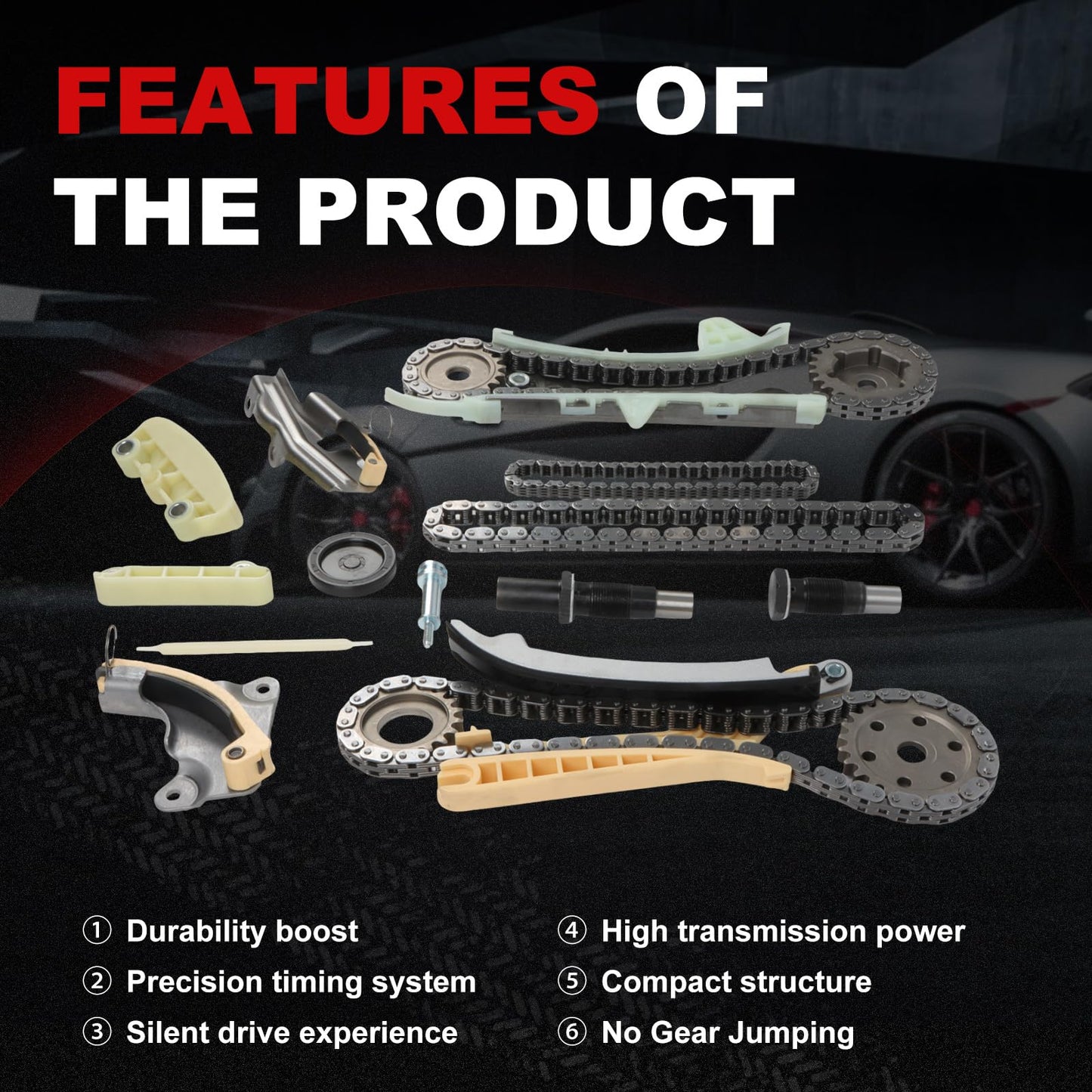 Engine Timing Chain Kit Oil Pump Water Pump Phasers