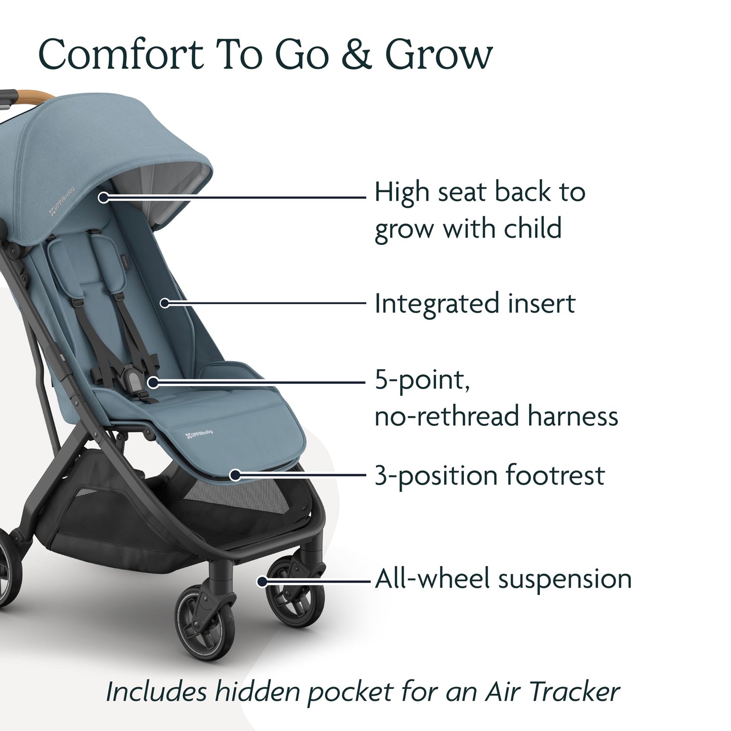 UPPAbaby Minu V3 Stroller – Savannah Pearl Gray