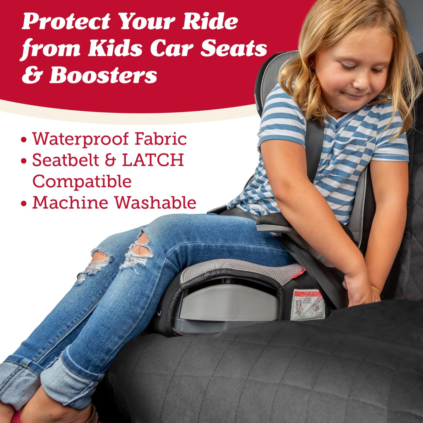 Lusso Gear Car Seat Protector for Baby Car Seat - Thick Padding
