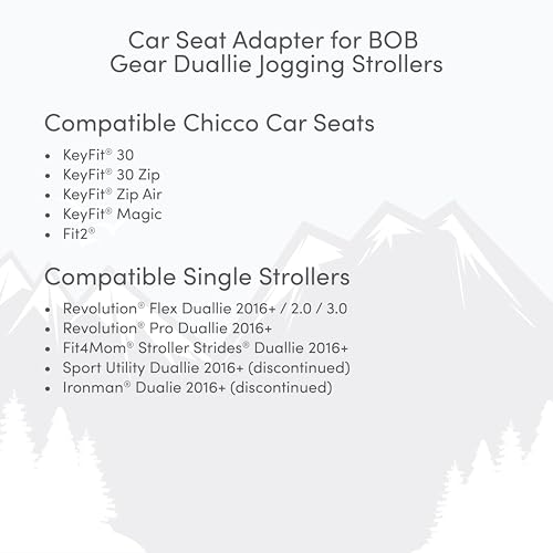 BOB Gear Duallie Jogging Stroller Infant Car Seats Adapter