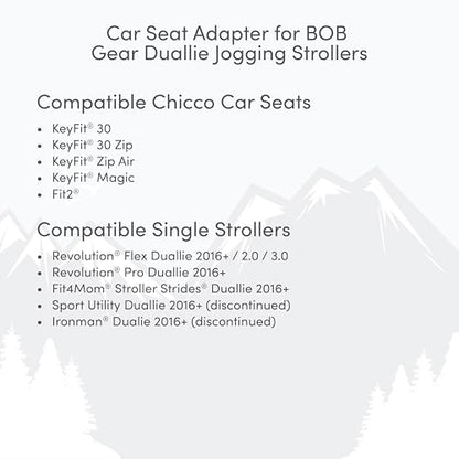 BOB Gear Duallie Jogging Stroller Infant Car Seats Adapter