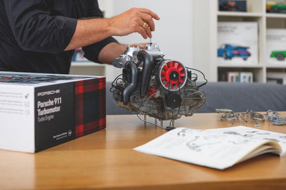 Porsche 911 Turbo Model Engine Kit 1:3 Scale with Collector's Book