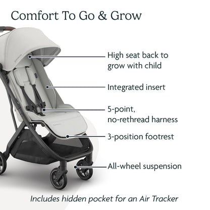 UPPAbaby Minu V3 Stroller – Savannah Pearl Gray