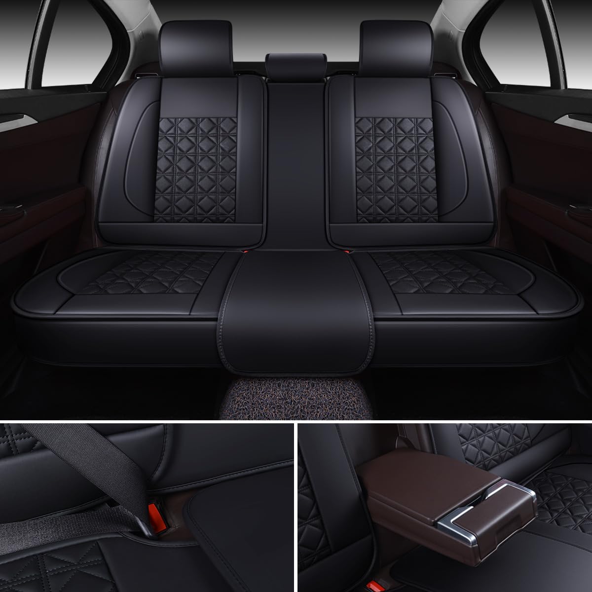 OASIS AUTO Waterproof Leather Seat Covers – Coffee