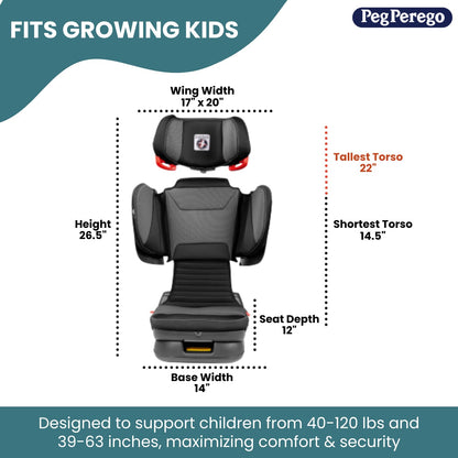 Peg Perego Viaggio Flex 120 Booster – Monza Black/Red
