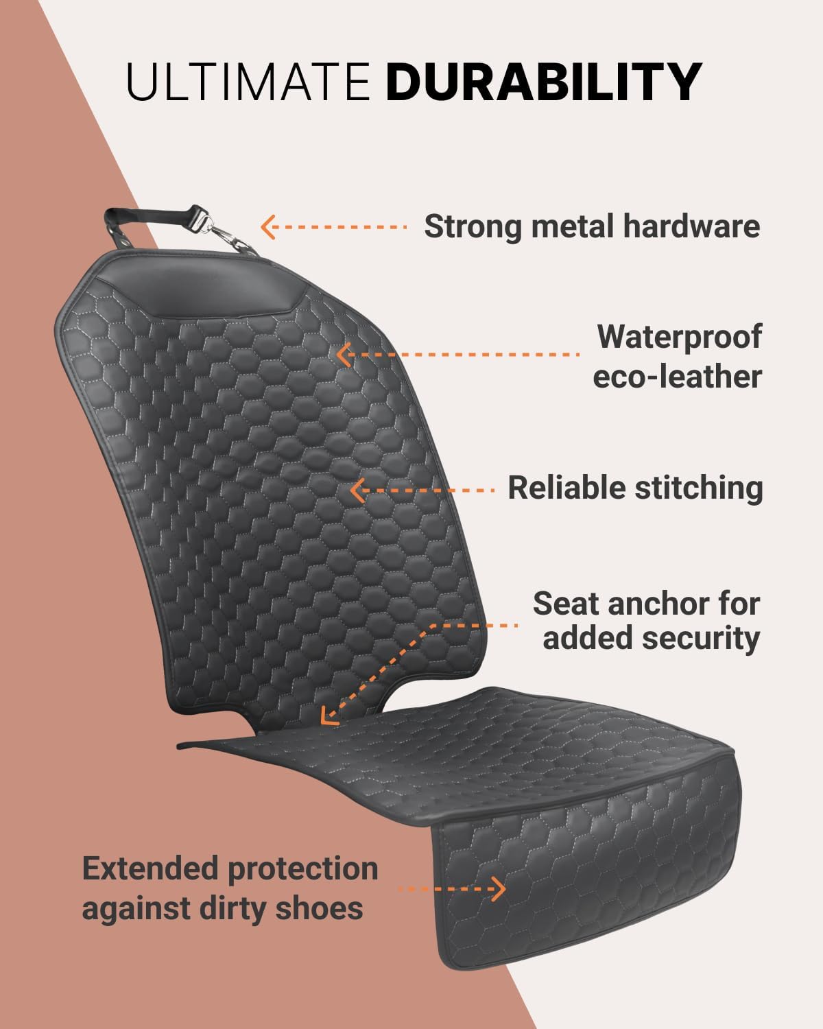 Premium Leather Car Seat Protector for Child Car Seat Cover