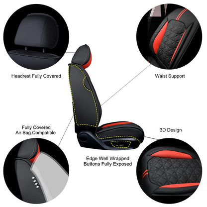 OASIS AUTO Waterproof Leather Seat Covers – Coffee