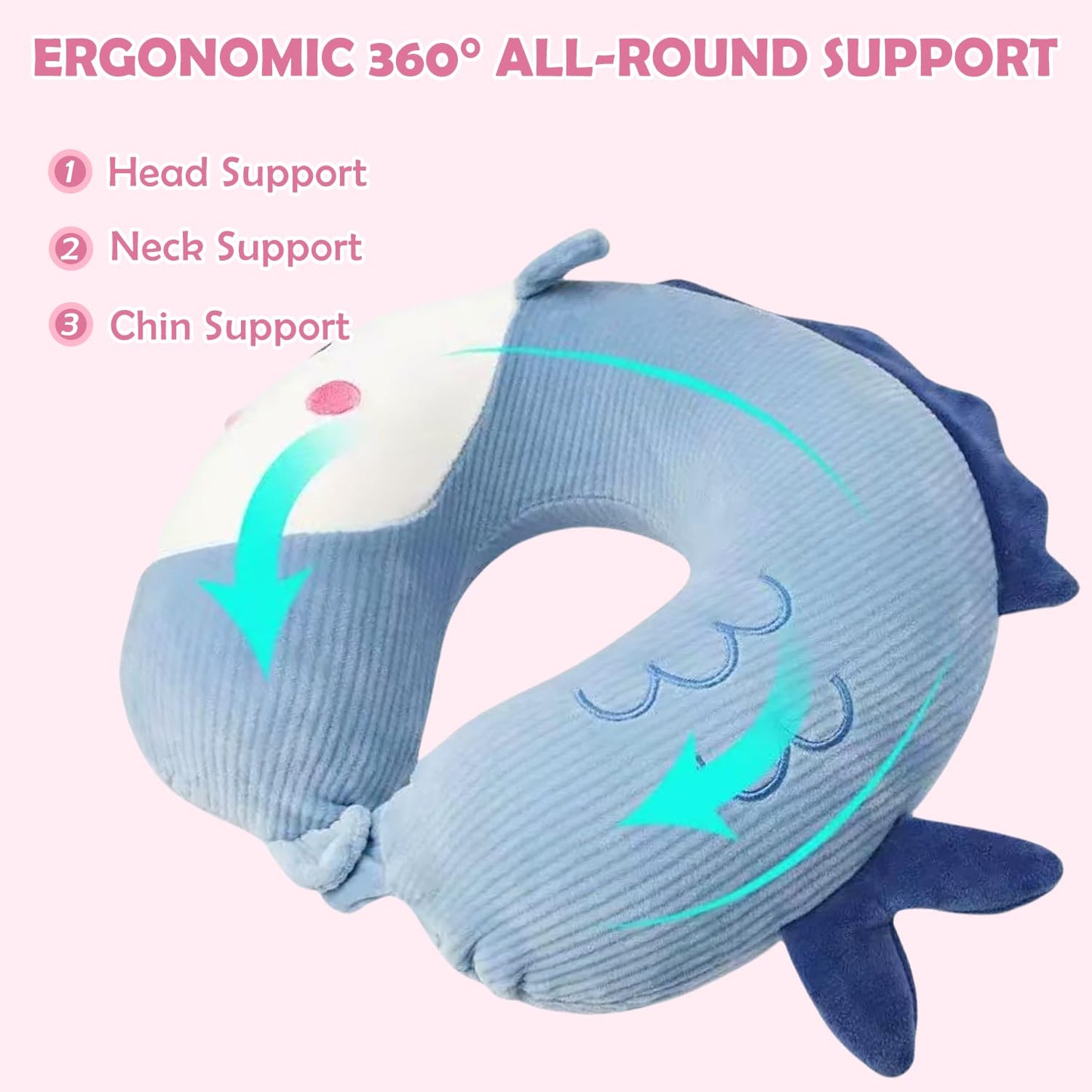 MOOB Car Seat Pillow for Toddlers,Helps Support Head