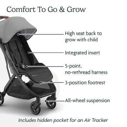 UPPAbaby Minu V3 Stroller – Savannah Pearl Gray