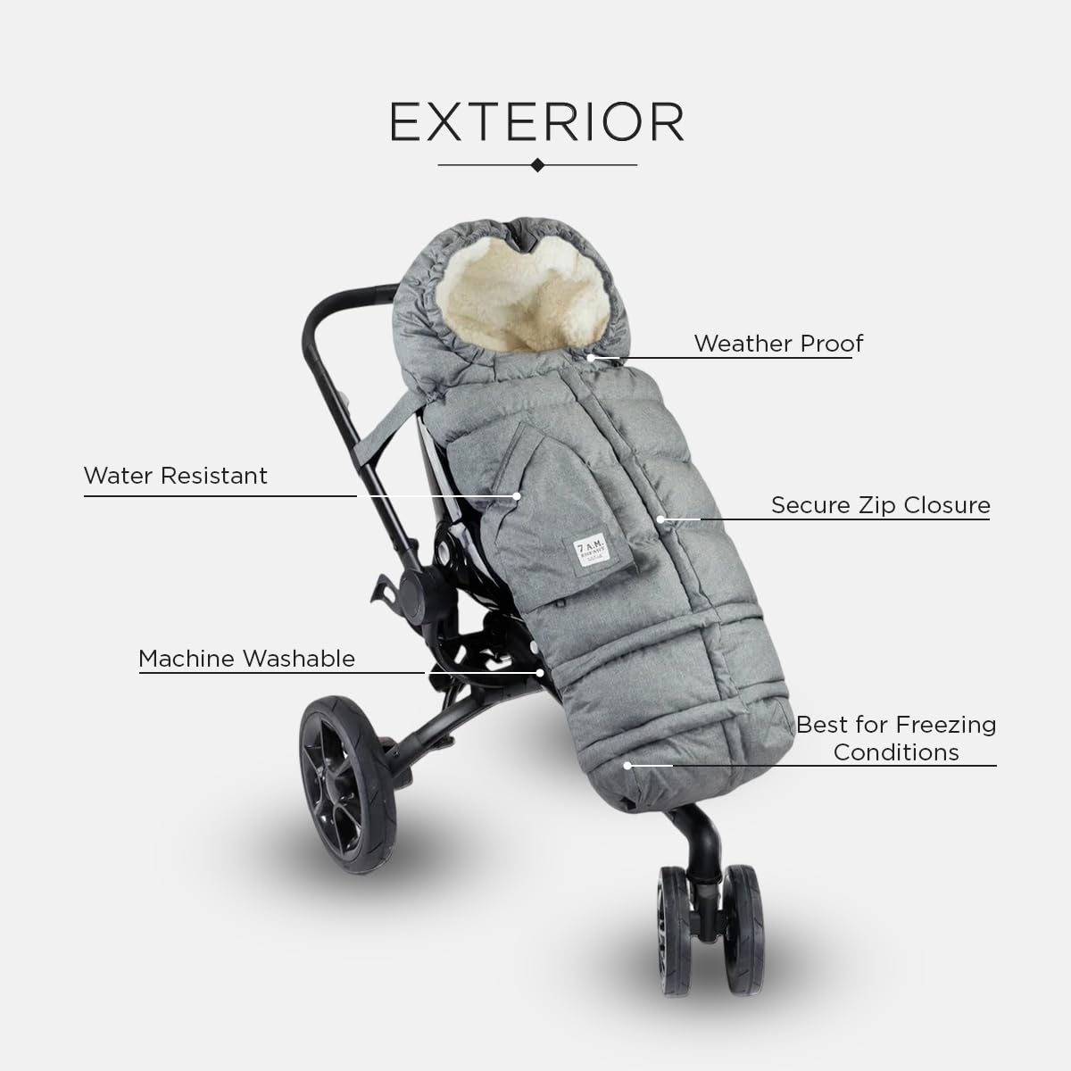 7AM Enfant Stroller Blanket 212 – Fleece Lined, 6M-4T