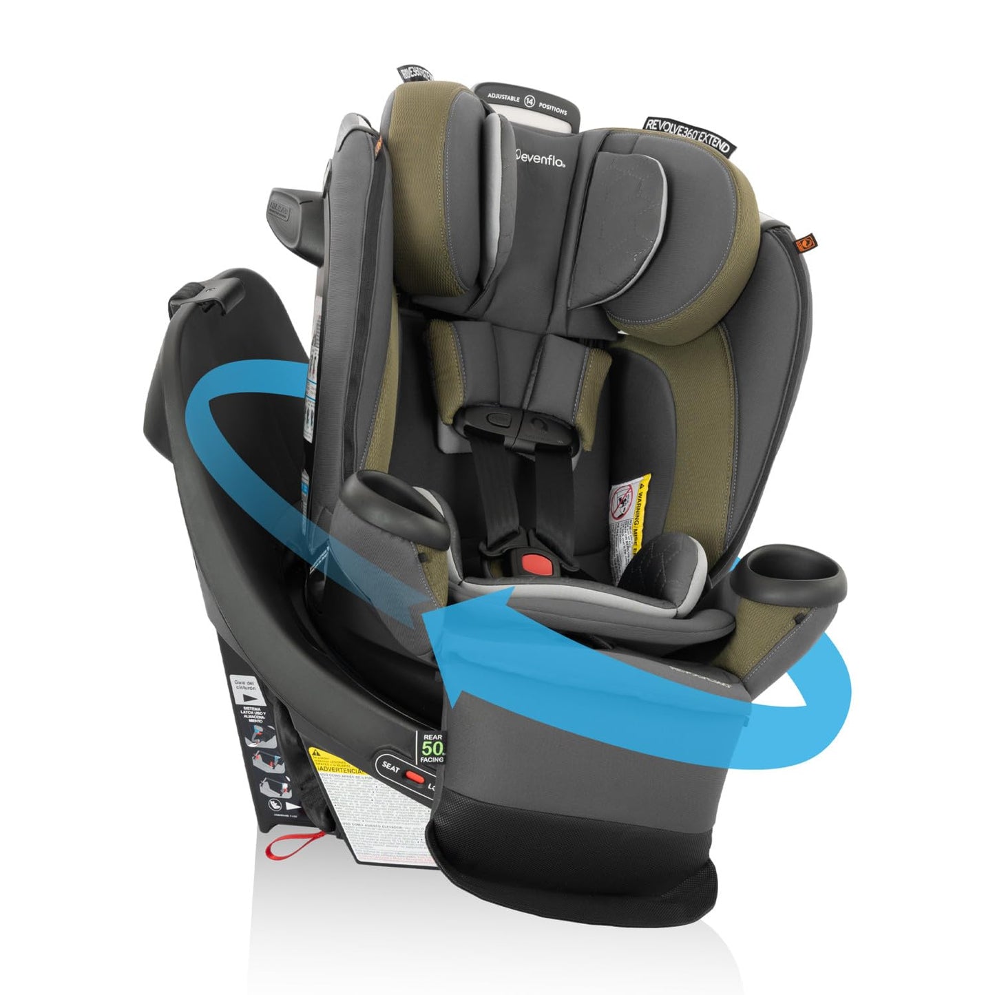 Evenflo Revolve360 Extend Convertible Car Seat with 360 Degree Rotation