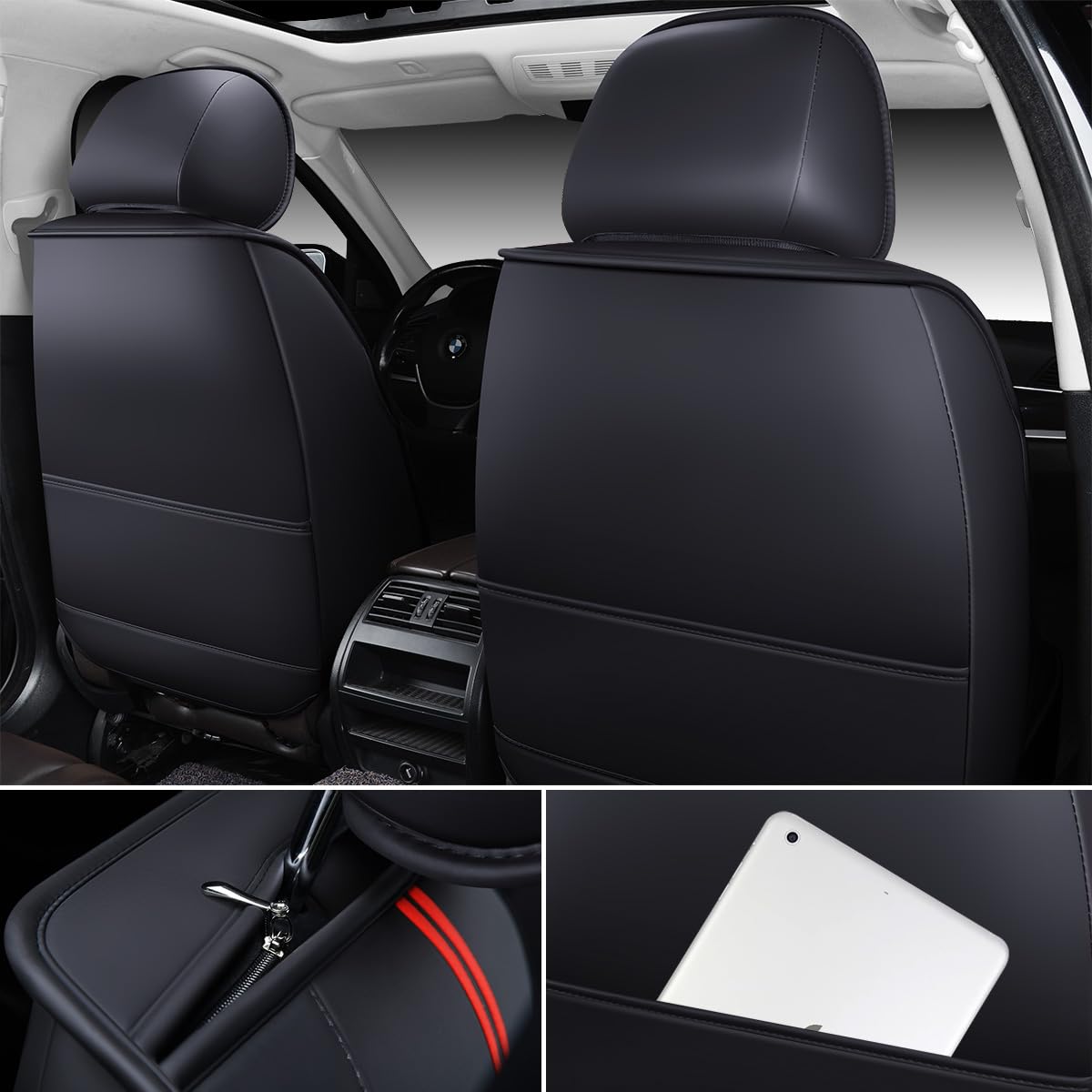 OASIS AUTO Waterproof Leather Seat Covers – Coffee