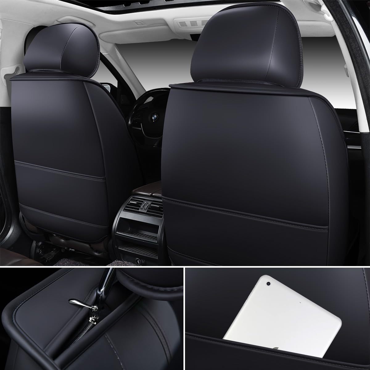OASIS AUTO Waterproof Leather Seat Covers – Coffee