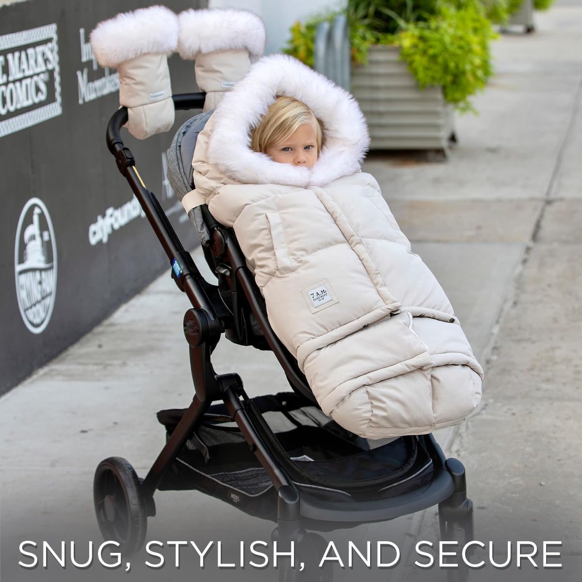 7AM Enfant Stroller Blanket 212 – Fleece Lined, 6M-4T