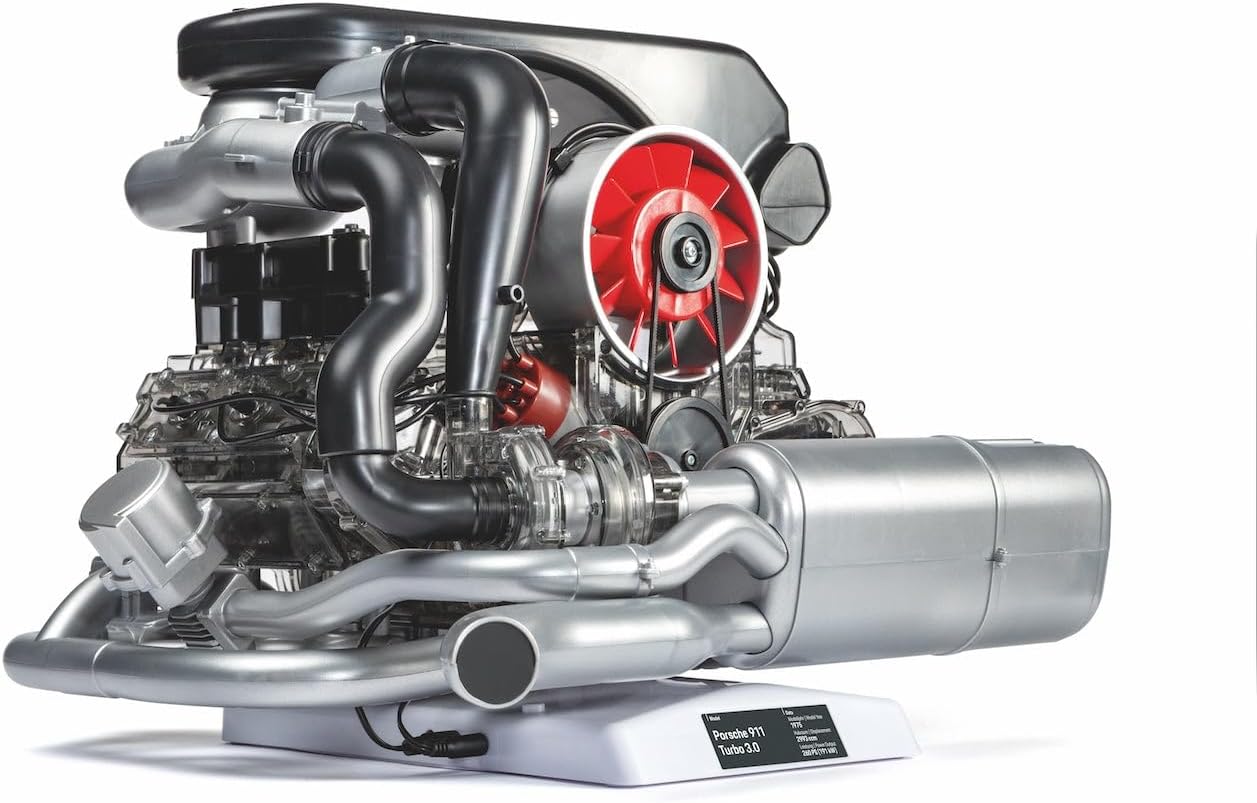 Porsche 911 Turbo Model Engine Kit 1:3 Scale with Collector's Book