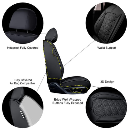 OASIS AUTO Waterproof Leather Seat Covers – Coffee