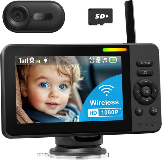 Wireless Baby Car Camera, HD 1080P Car Baby Monitor