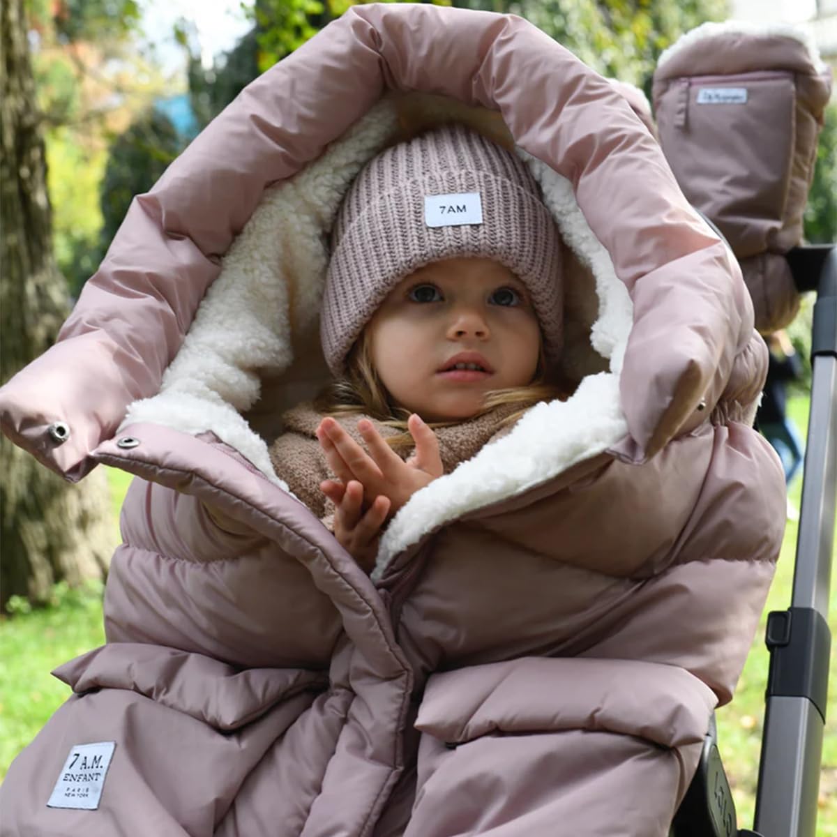 7AM Enfant Stroller Blanket 212 – Fleece Lined, 6M-4T