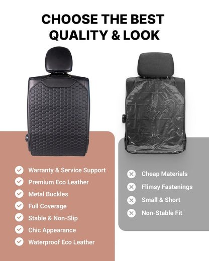 Premium Leather Car Seat Protector for Back Seat