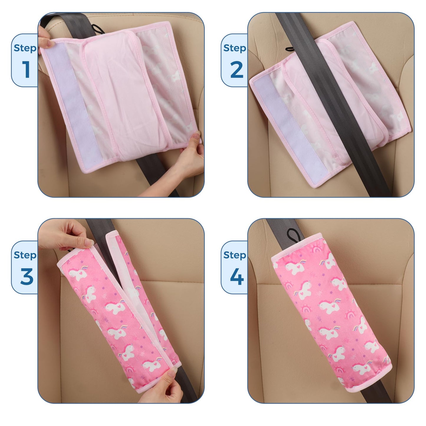 COOLBEBE Seat Belt Pillow for Kids, Extra Soft Toddler
