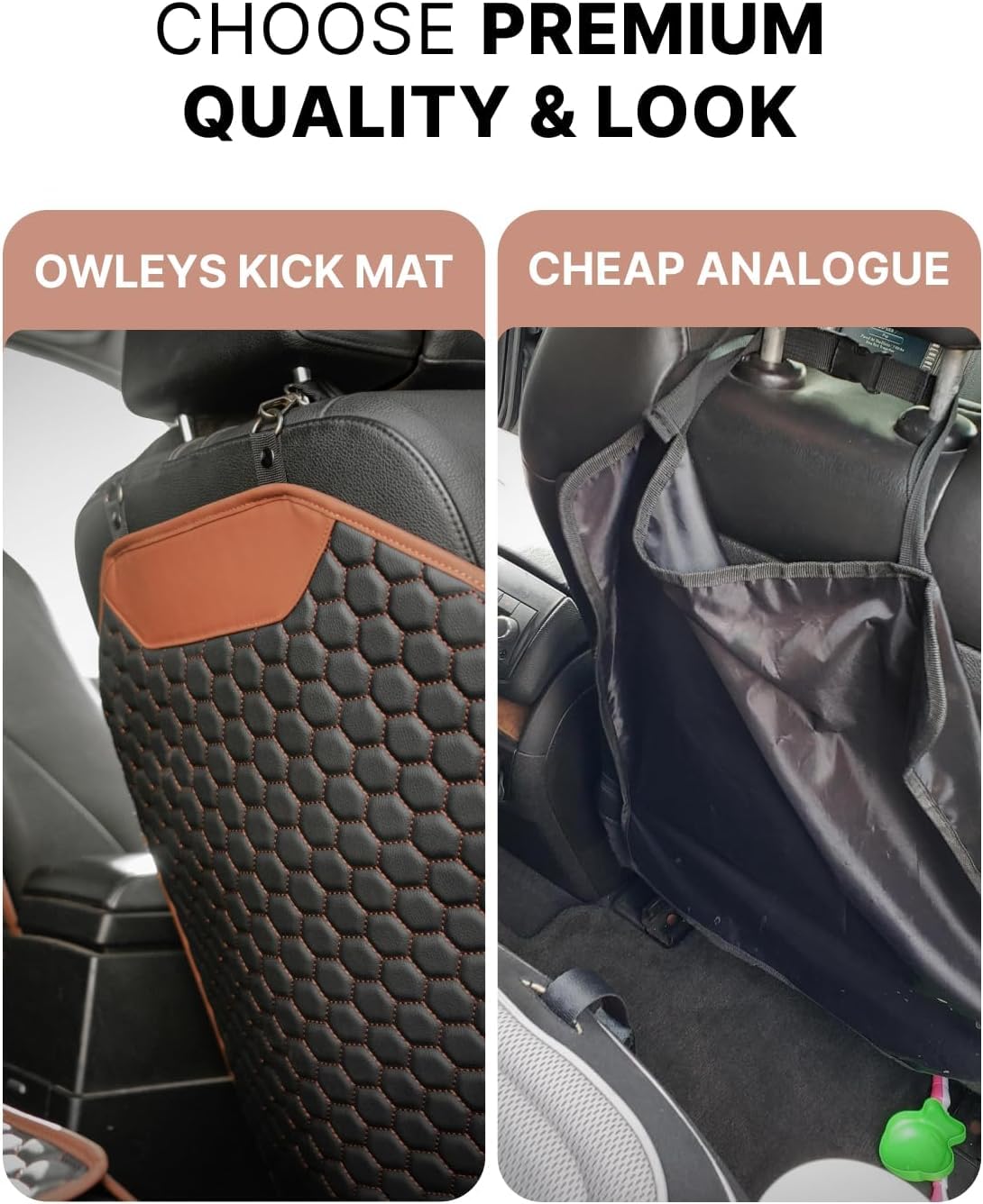 Premium Leather Car Seat Protector for Back Seat
