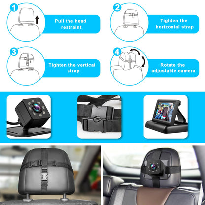 Baby Car Mirror with 4.3 HD Night Vision Function Display Car