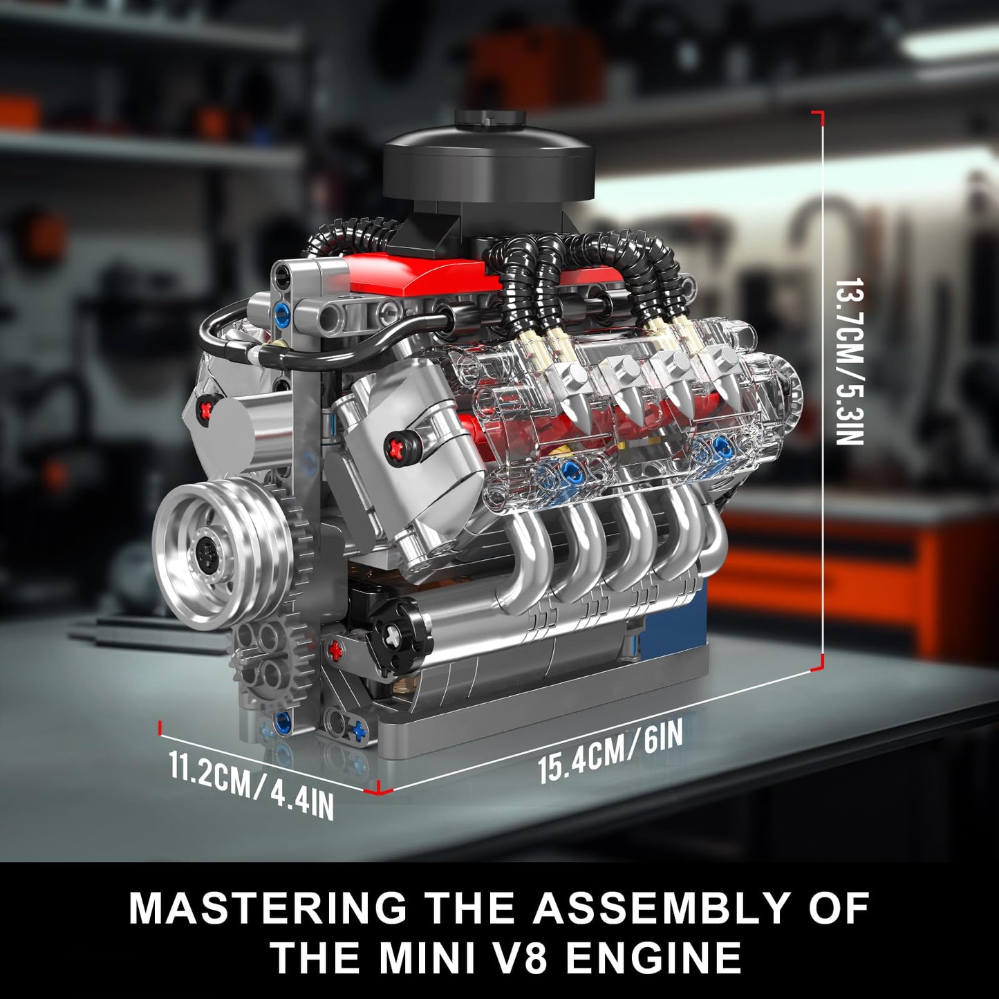 Mould King 10171 V8 Engine Model Kit That Works