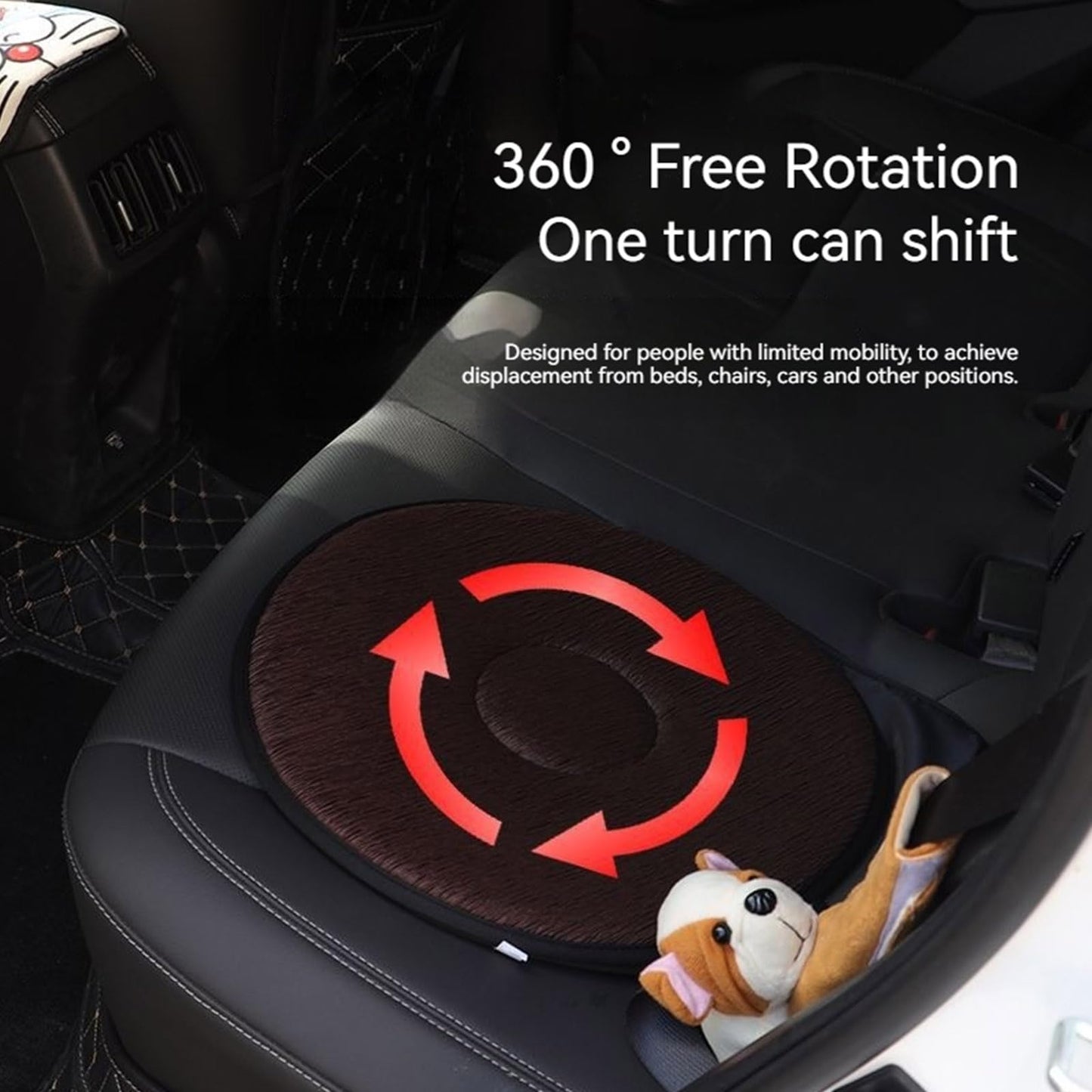 360° Swivel Car Seat Cushion (Black)